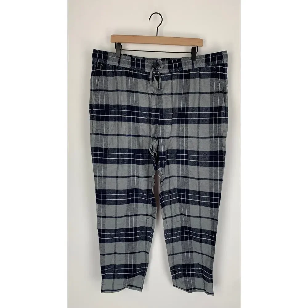 Banana Republic Mens Flannel Pajama Pant Size XL Navy Plaid Cotton Blend New